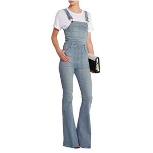 Frame Le High Flare denim overalls - size small